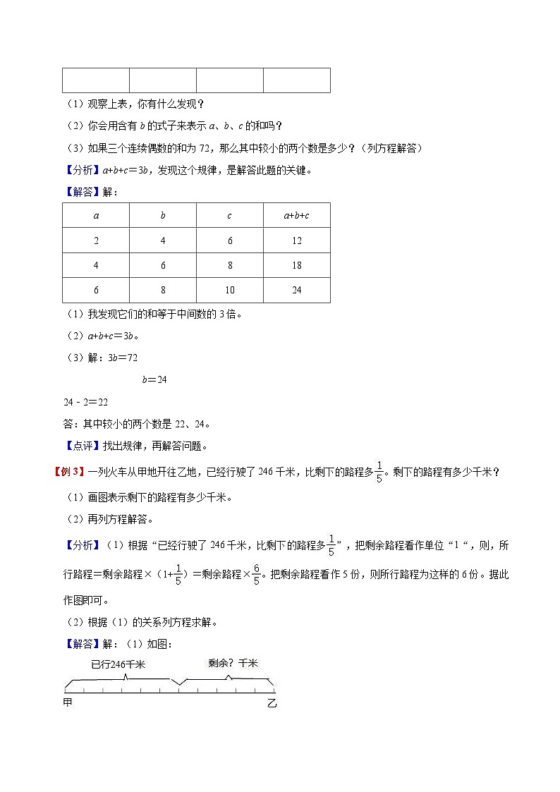 【暑假预习】小学五年级人教版数学上册暑假预习讲义（知识点+例题+练习）：第5单元 简易方程（含解析）03