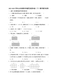 山东省滨州市惠民县2022-2023学年四年级下学期期中数学试卷