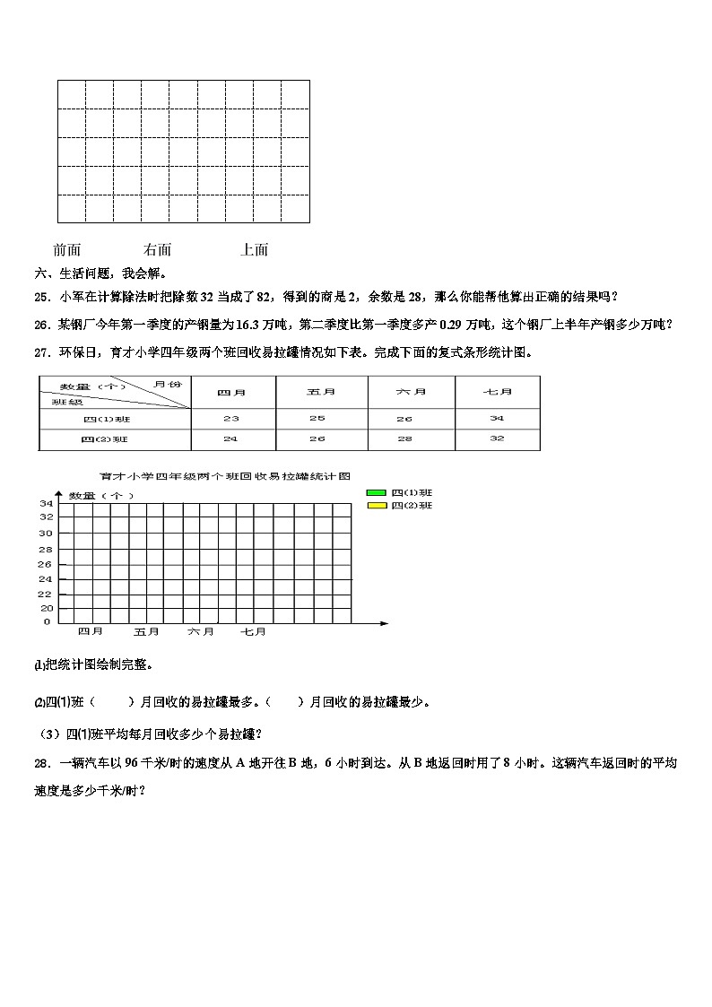 2022-2023学年河北省张家口市崇礼县数学四下期末调研试题含解析03