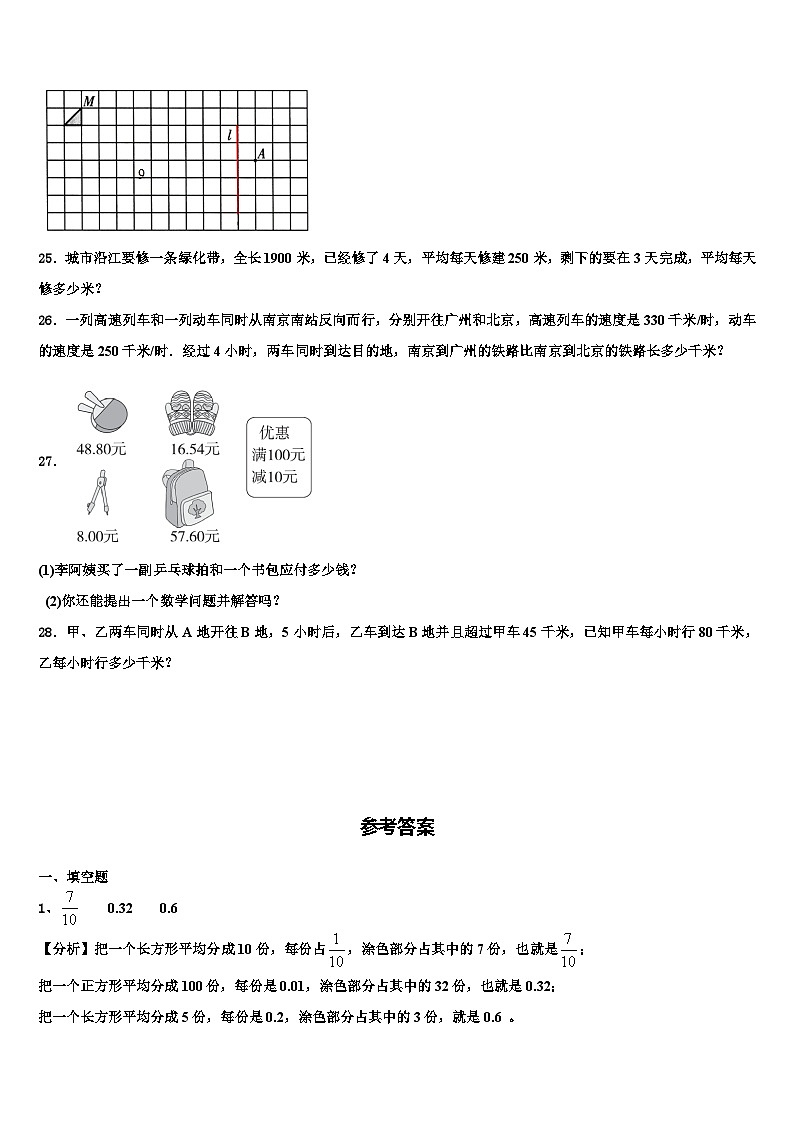 2022-2023学年河南省南阳市方城县数学四年级第二学期期末检测试题含解析03