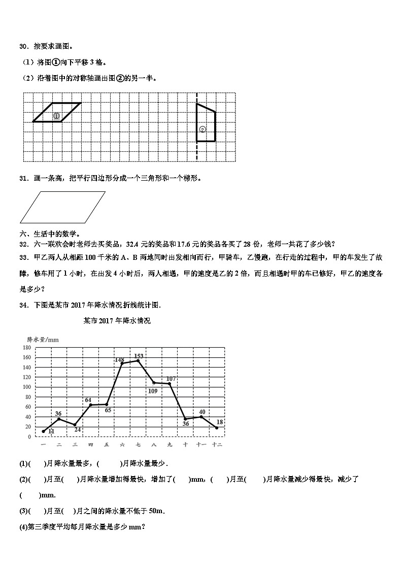 2022-2023学年河南省三门峡市义马市数学四年级第二学期期末监测试题含解析03