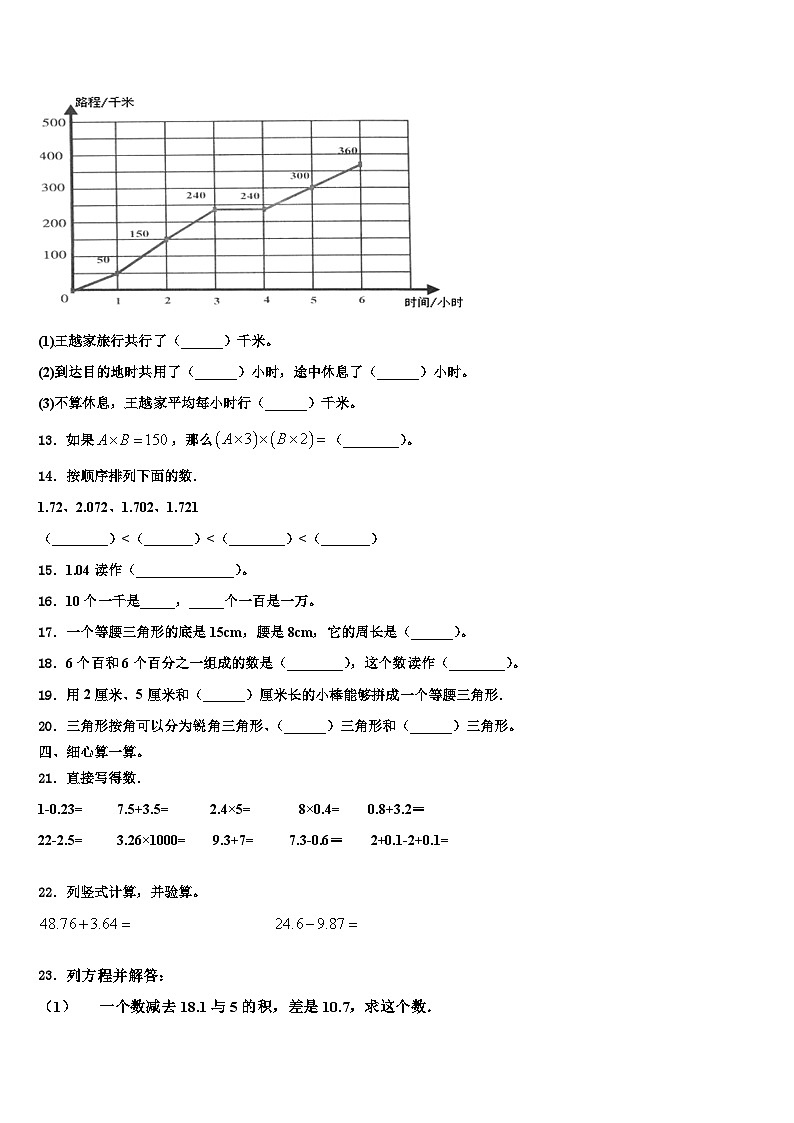 2022-2023学年湖北省武汉市武汉大学第二附属小学数学四下期末学业质量监测模拟试题含解析第2页