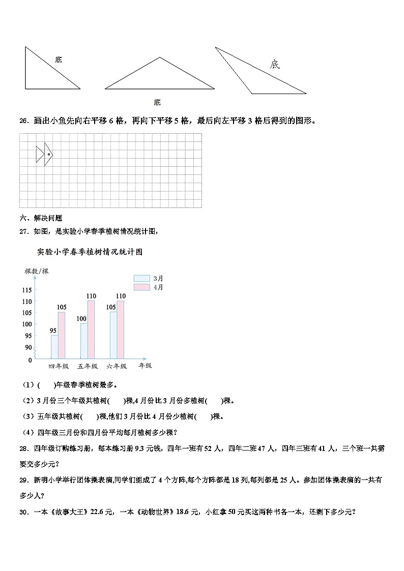 2022-2023学年湖南省永州市蓝山县数学四下期末达标测试试题含解析第3页