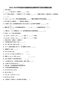 2022-2023学年清远市连南瑶族自治县数学四下期末经典模拟试题含解析