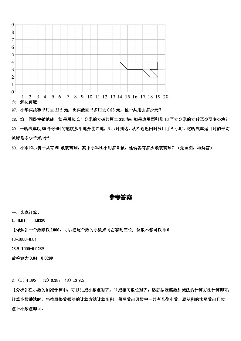 2022-2023学年烟台市海阳市四年级数学第二学期期末联考试题含解析03