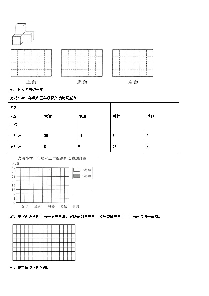 2022-2023学年烟台市长岛县四年级数学第二学期期末监测模拟试题含解析第3页