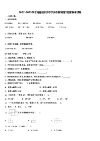 2022-2023学年湖南省长沙市宁乡市数学四下期末联考试题含解析