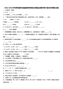 2022-2023学年贵州省黔东南南苗族侗族自治州雷山县数学四下期末统考模拟试题含解析