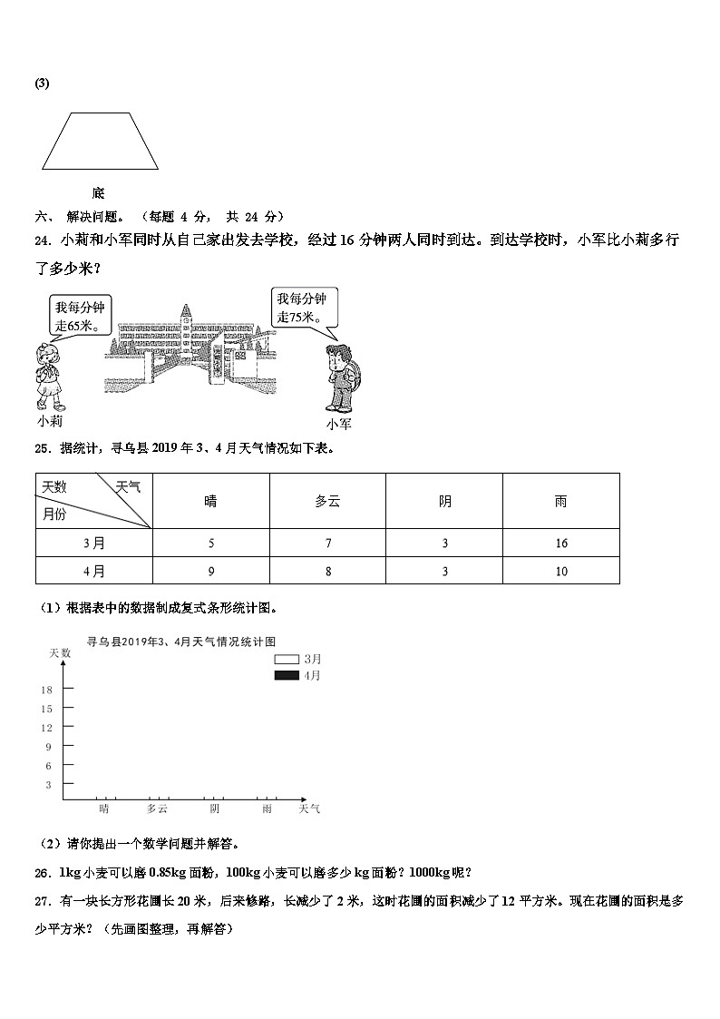 2022-2023学年青海省果洛州久治县四年级数学第二学期期末统考试题含解析第3页