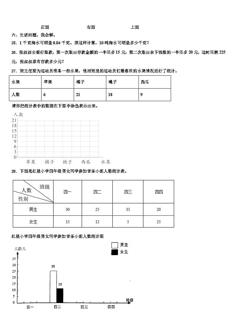 2022-2023学年绥化市安达市四年级数学第二学期期末调研试题含解析03