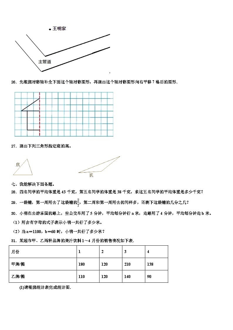 2022-2023学年红河哈尼族彝族自治州个旧市数学四下期末学业水平测试试题含解析第3页