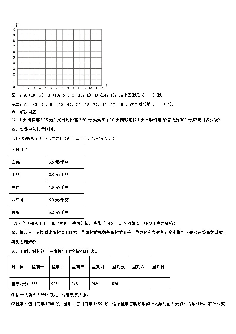 2022-2023学年黑龙江省牡丹江市穆棱市数学四年级第二学期期末复习检测试题含解析第3页