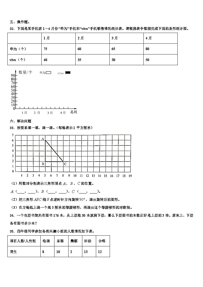 2023届三亚市琼海市四年级数学第二学期期末经典模拟试题含解析第3页