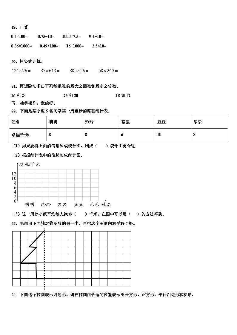 2023届塔河县数学四下期末统考模拟试题含解析02