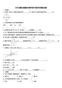 2023届四川省雅安市数学四下期末考试模拟试题含解析