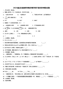 2023届山东省德州市禹城市数学四下期末统考模拟试题含解析