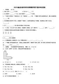 2023届山东省菏泽市巨野县数学四下期末考试试题含解析