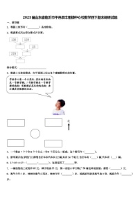 2023届山东省临沂市平邑县丰阳镇中心校数学四下期末调研试题含解析