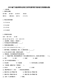 2023届广东省深圳市龙华区万安学校数学四下期末复习检测模拟试题含解析