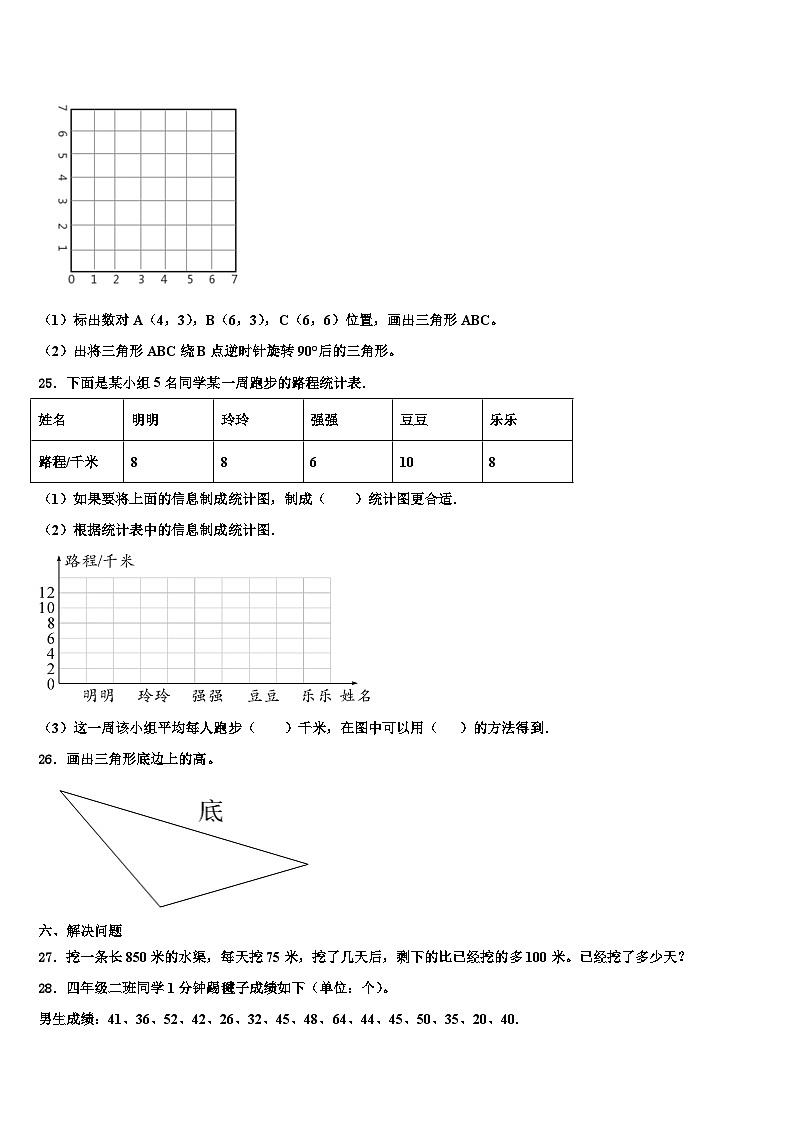 2023届四川省宜宾市叙州区四年级数学第二学期期末学业水平测试模拟试题含解析03