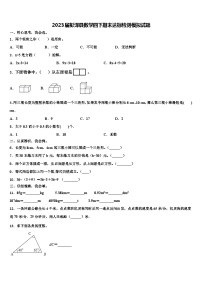 2023届彭泽县数学四下期末达标检测模拟试题含解析