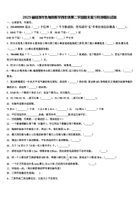 2023届昭通市鲁甸县数学四年级第二学期期末复习检测模拟试题含解析