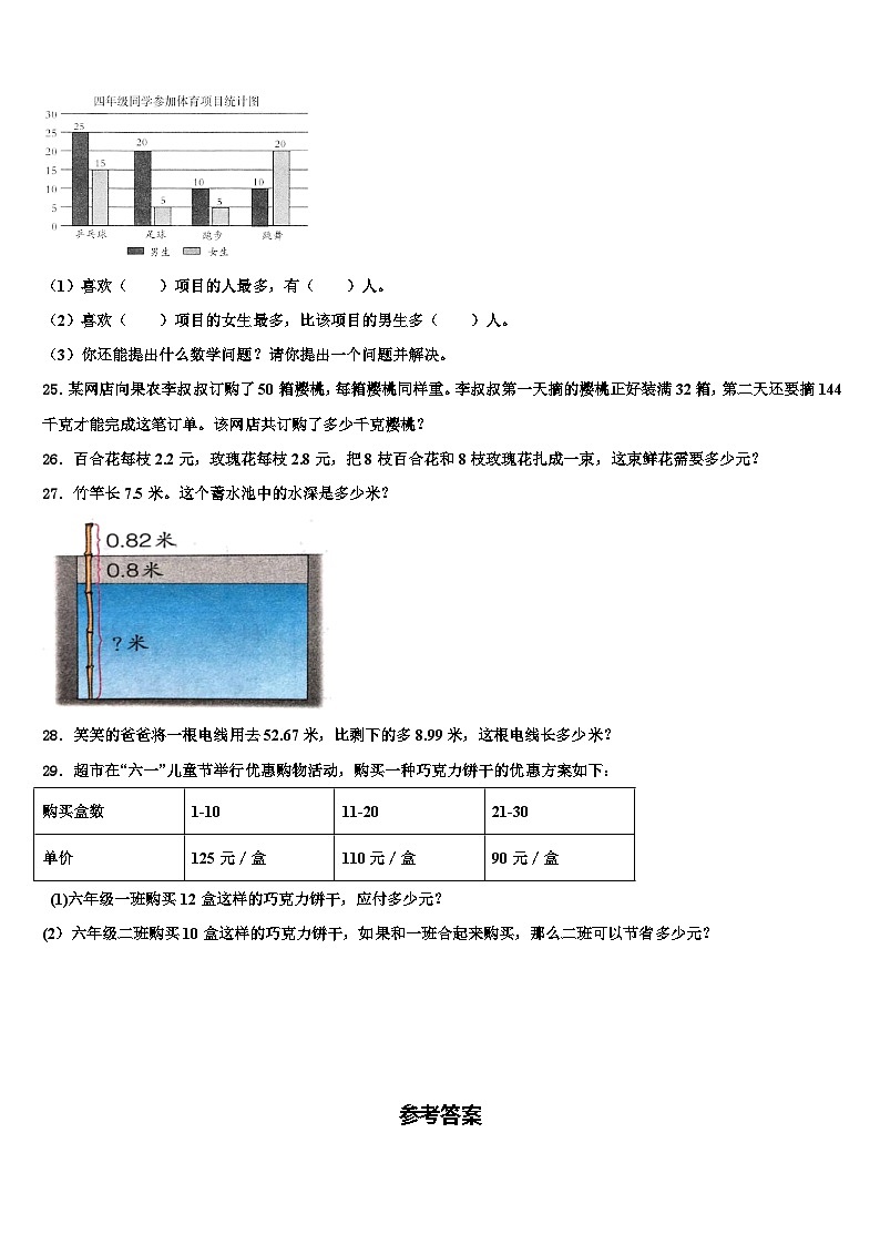 2023届杭州市建德市数学四年级第二学期期末检测模拟试题含解析第3页