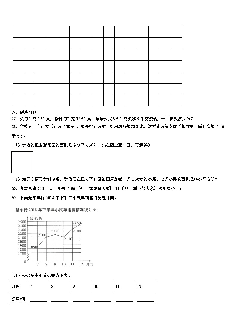 2023届江苏省徐州地区数学四下期末调研模拟试题含解析03