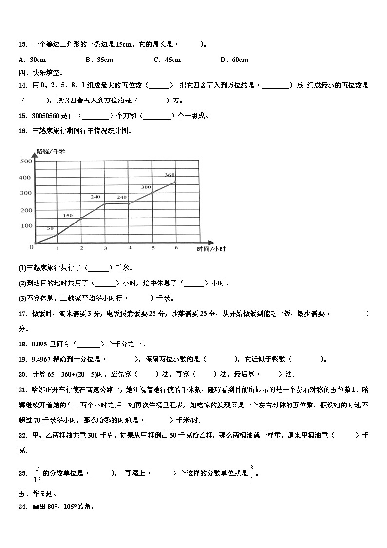 2023届河北省秦皇岛昌黎县靖安学区数学四下期末达标测试试题含解析第2页
