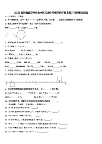 2023届河南省郑州市金水区文源小学数学四下期末复习检测模拟试题含解析