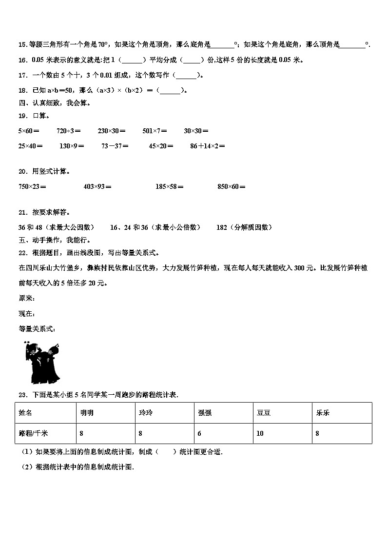 2023届洛阳市伊川县数学四下期末复习检测试题含解析02