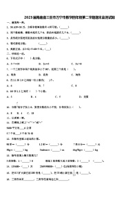 2023届海南省三亚市万宁市数学四年级第二学期期末监测试题含解析