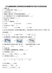 2023届湖南省湘西土家族苗族自治州永顺县数学四下期末学业质量监测试题含解析