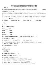 2023届湖南省永州市新田县数学四下期末统考试题含解析