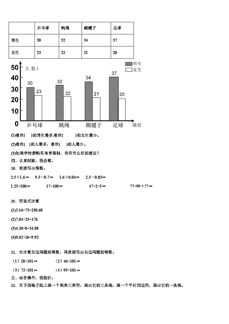 2023届澄江县数学四下期末质量检测试题含解析第2页