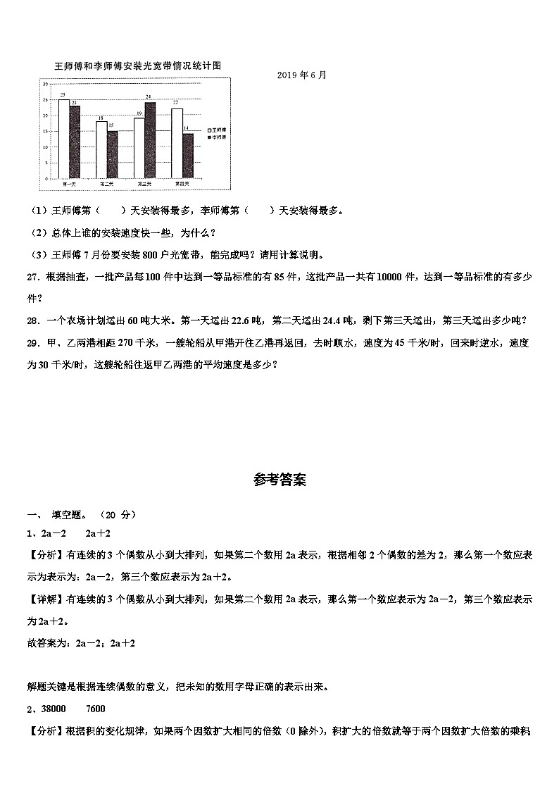 2023届湟源县数学四年级第二学期期末调研模拟试题含解析第3页