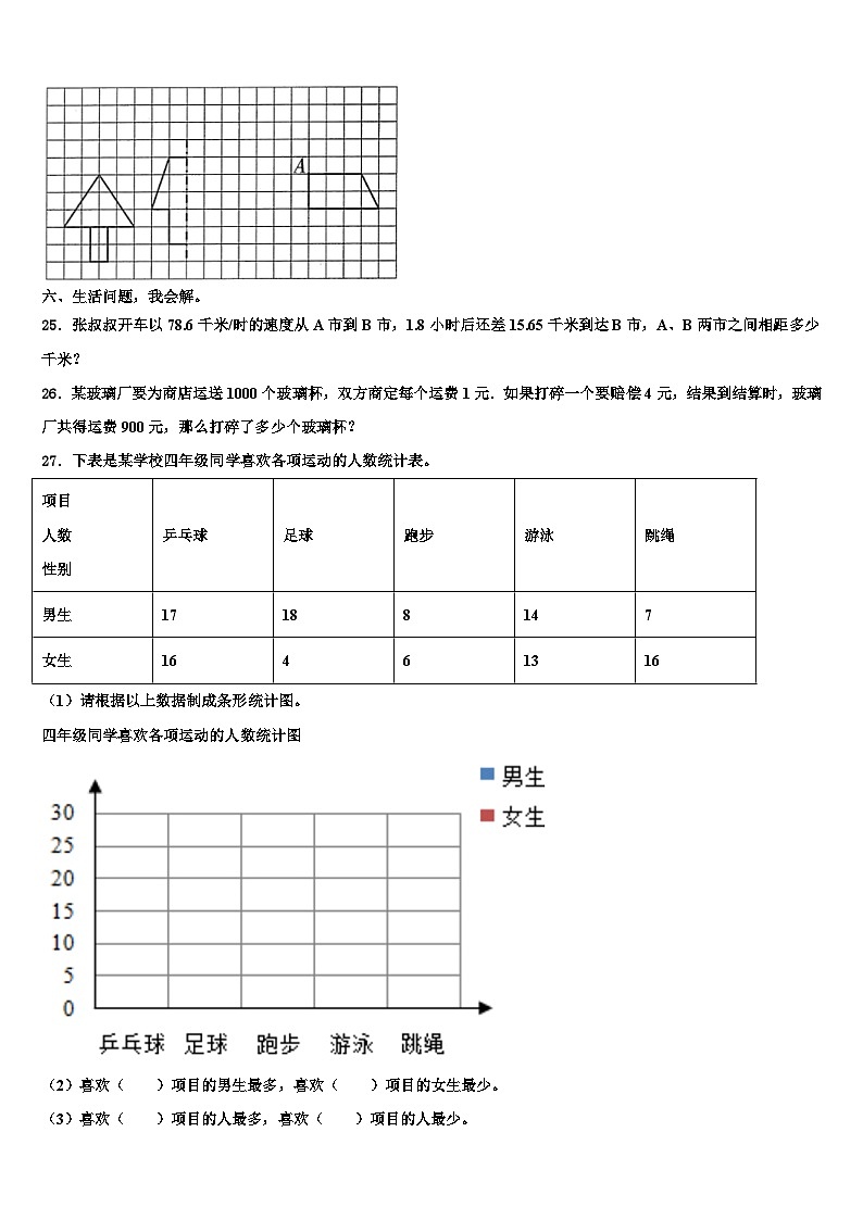 2023届滦南县四年级数学第二学期期末教学质量检测试题含解析第3页