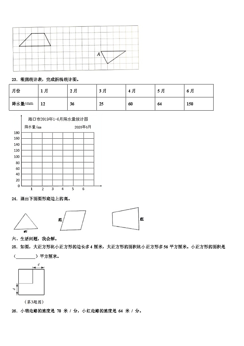 2023届甘肃省张掖市马神庙街小学四年级数学第二学期期末考试试题含解析03