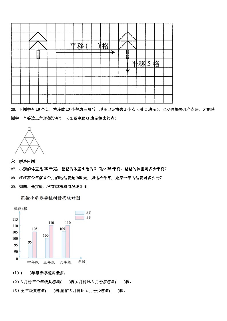 2023届蓝山县四年级数学第二学期期末学业质量监测试题含解析03