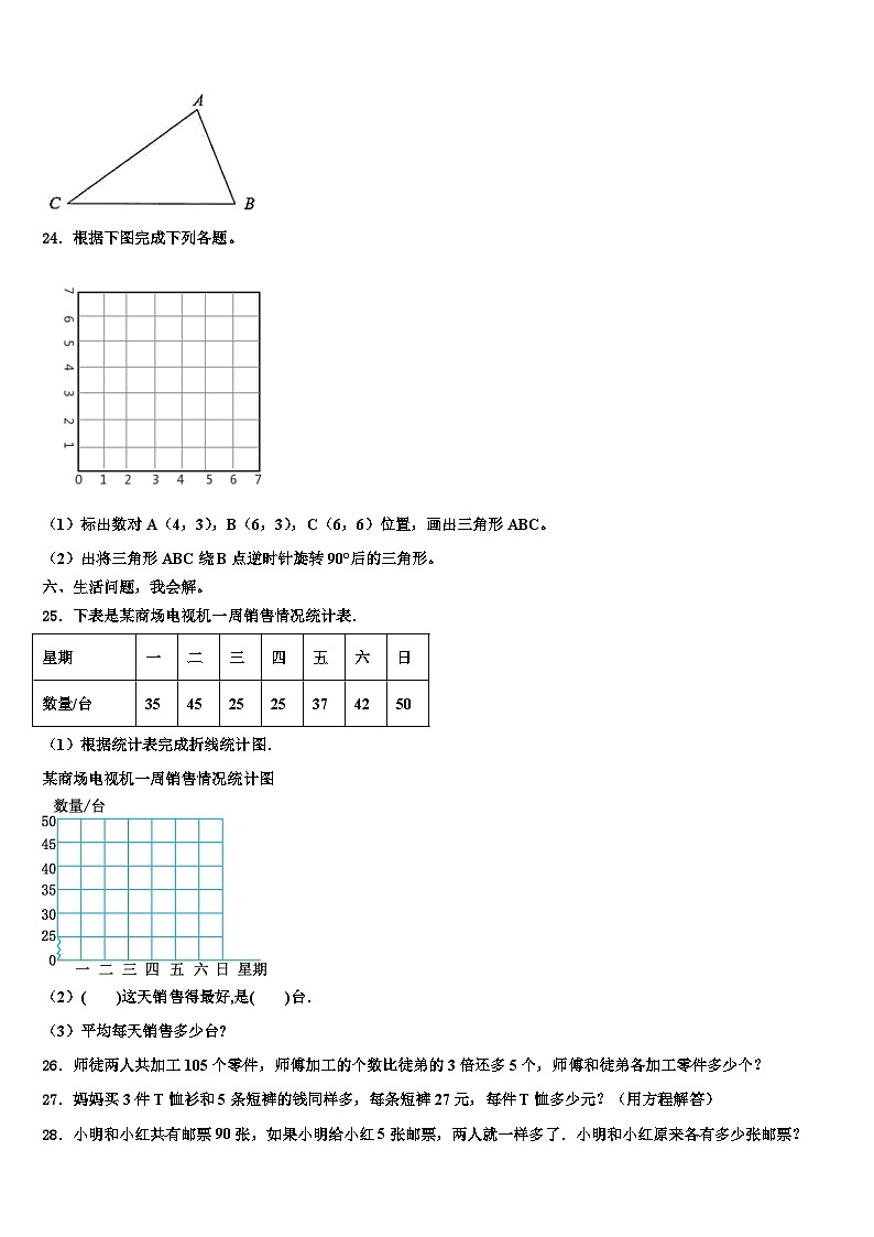 2023届蒙自县数学四下期末检测模拟试题含解析03