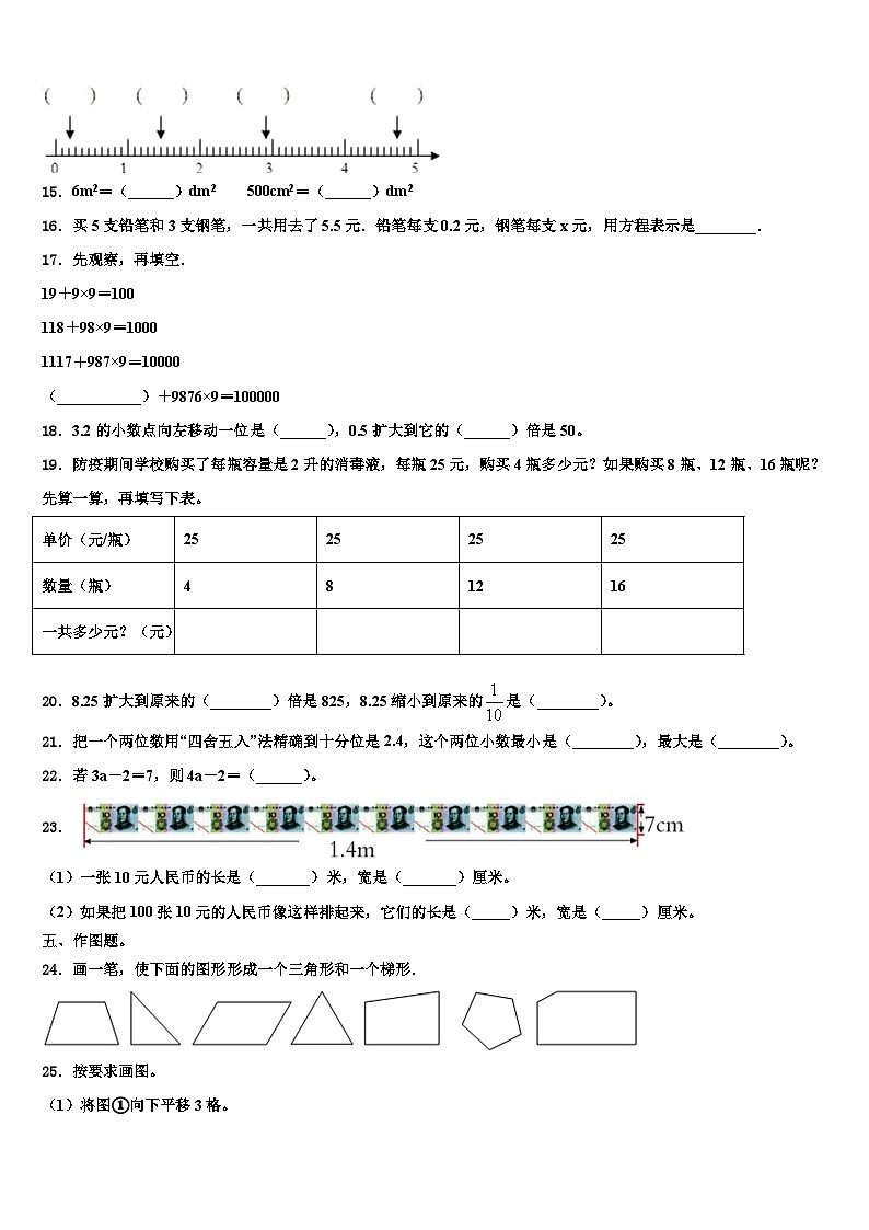 2023届莆田市四年级数学第二学期期末调研试题含解析第2页
