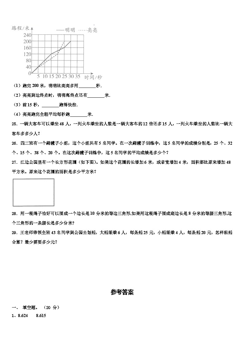 2023届贵州省安顺市镇宁布依族苗族自治县数学四年级第二学期期末质量跟踪监视模拟试题含解析第3页
