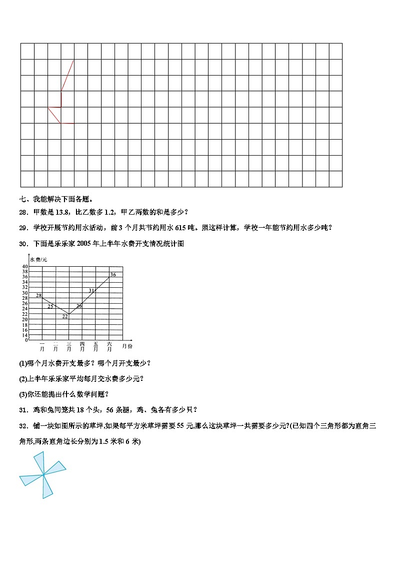 2023届贵州省黔西南州黔西市四年级数学第二学期期末达标检测模拟试题含解析第3页