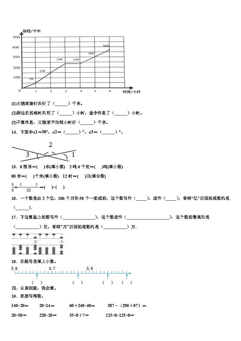 2023届重庆市武隆县数学四年级第二学期期末考试模拟试题含解析02