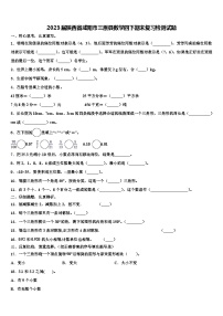 2023届陕西省咸阳市三原县数学四下期末复习检测试题含解析