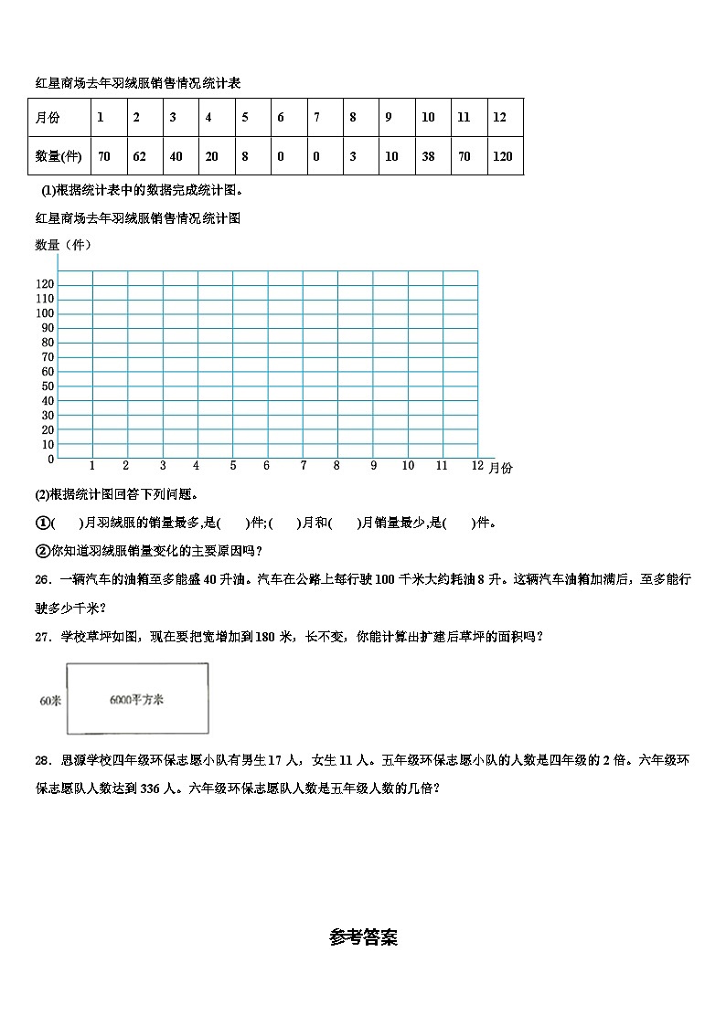 2023年云南省大理白族自治州剑川县数学四下期末质量跟踪监视试题含解析第3页
