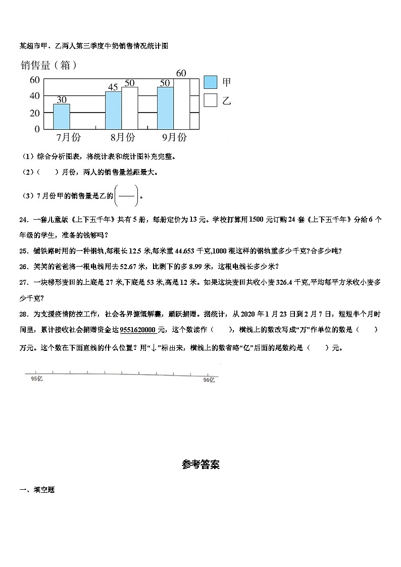 2023年北海市海城区数学四年级第二学期期末统考试题含解析第3页