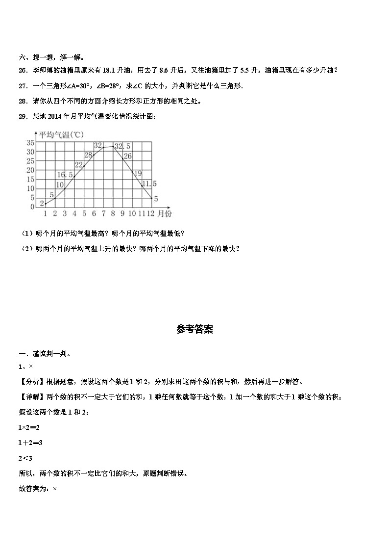 2023年墨脱县数学四下期末达标测试试题含解析第3页