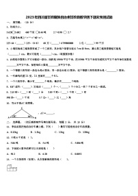 2023年四川省甘孜藏族自治州甘孜县数学四下期末预测试题含解析