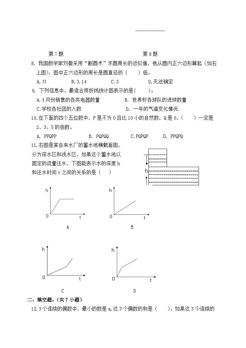 苏教版2022-2023五年级数学下册期末测试卷（一）及答案第2页